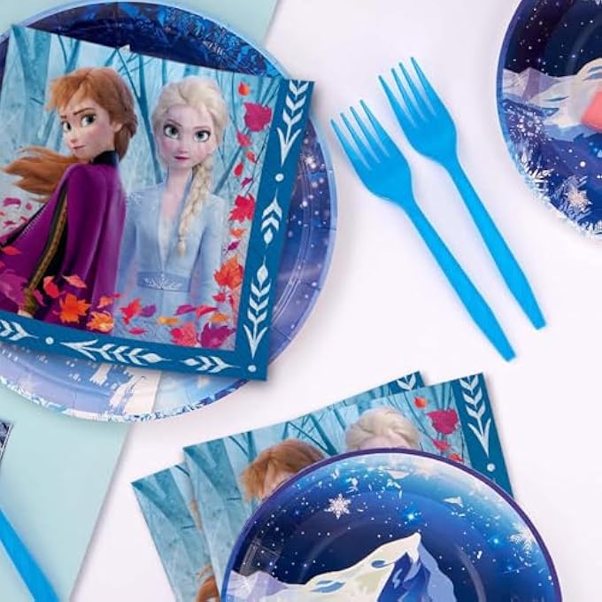 FROZEN 2 BIRTHDAY, ANNA & ELSA LUNCHEON NAPKINS, 6.5X 6.5", 16 CT. MULTICOLOR - Image 3